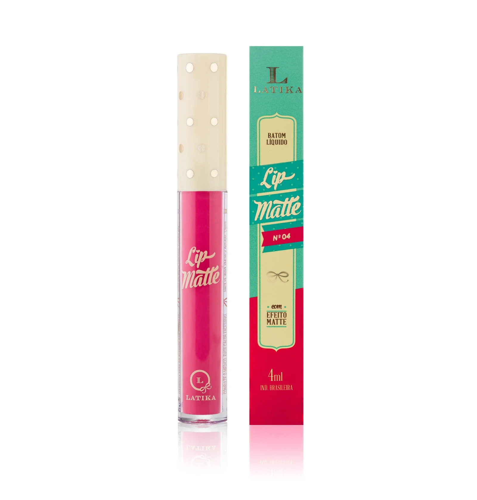 Batom Líquido Latika Lip Matte Rosa Nº4
